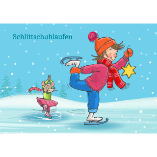 Karten-Set Kinderyoga-Bildkarten zur Winter- und Weihnachtszeit