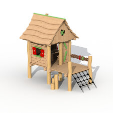Robinie Holzfällerhütte mit Terrasse