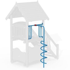 Spiralrutschstange zum Anbau an einen Spielturm