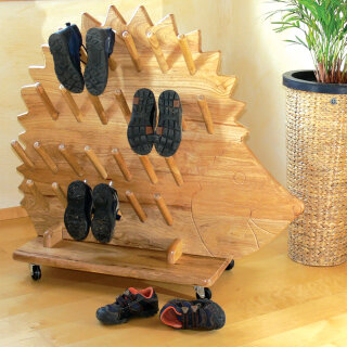 Stiefel-Igel aus Holz Natur