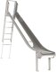 Edelstahlrutsche mit Leiter, geprüft und zertifiziert für den öffentlichen Bereich, Podesthöhe 125-150 cm
