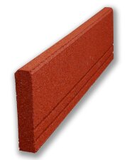 Randstein aus Gummi 101 x 25 x 5 cm Rot